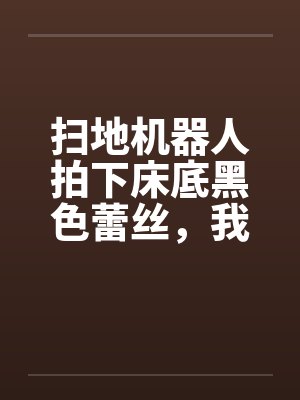 扫地机器人拍下床底黑色蕾丝，我反手送教授老公入狱