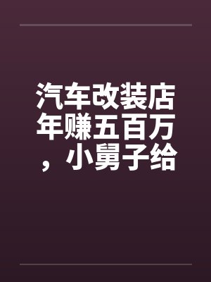 汽车改装店年赚五百万，小舅子给我分红250块后悔疯了