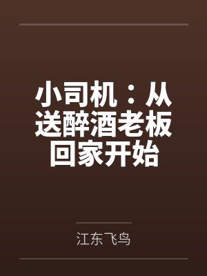 小司机：从送醉酒老板回家开始
