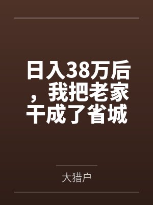 日入38万后，我把老家干成了省城by大猎户