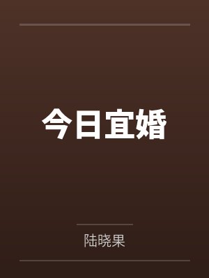 今日宜婚by陆晓果