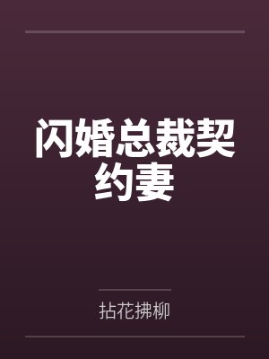 闪婚总裁契约妻by拈花拂柳